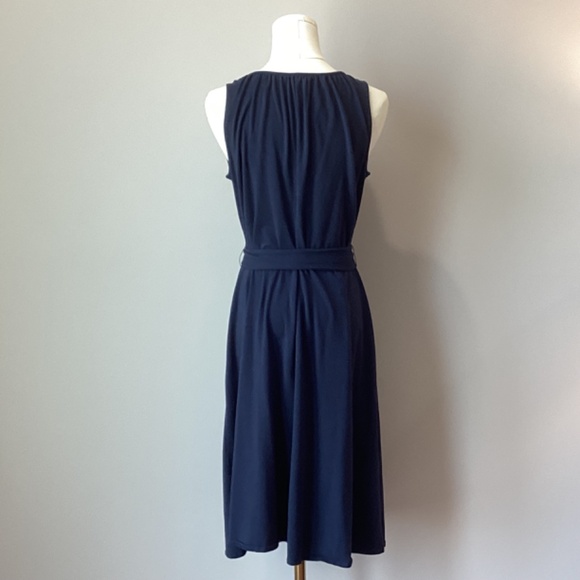 Lands End Jersey Sleeveless Keyhole Belted Dress - MP - Picture 5 of 5